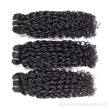 Hot selling ixie curls human hair with closure, pixie curl super double drawn hair, pixie curls double drawn virgin hair